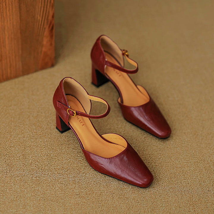 Genuine Leather Heels Amaris