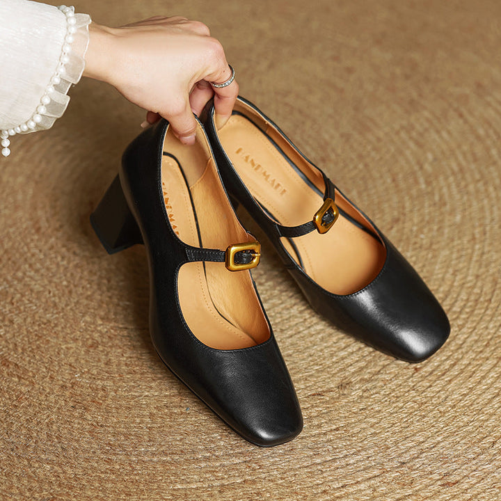 Authentic Leather Heels Olea