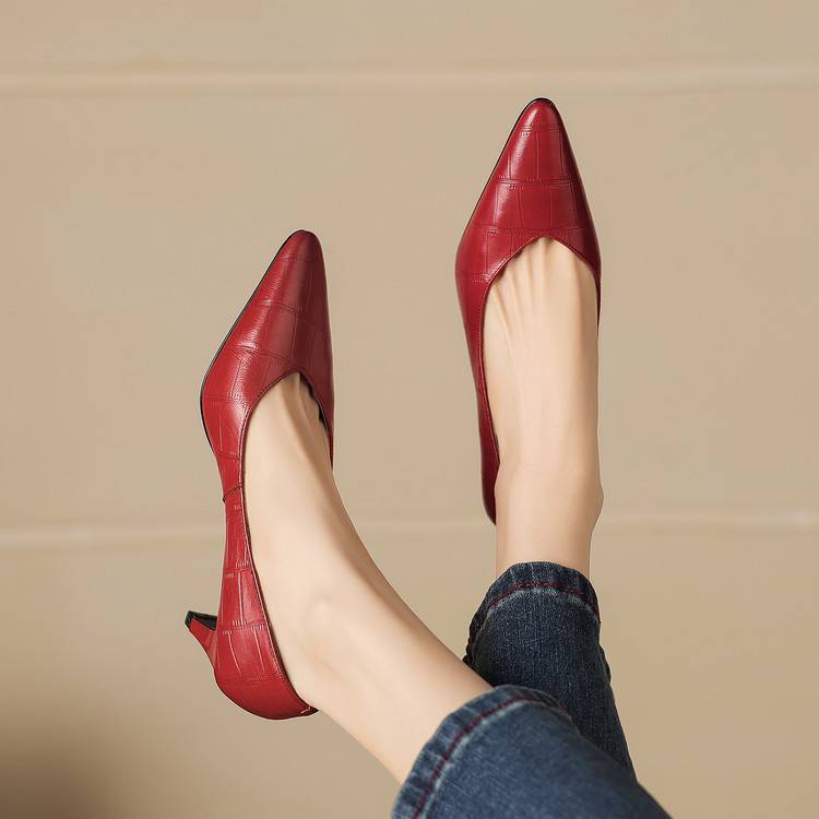 New Authentic Leather Heels