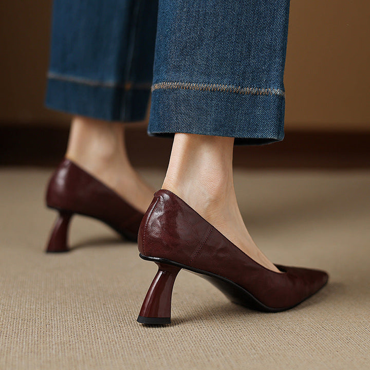 Authentic Leather Heels Veler
