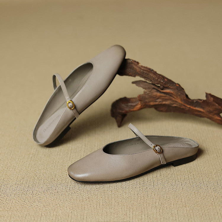 Lora Genuine Leather Mules