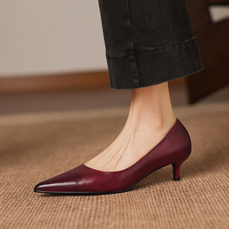 Authentic Leather Heels Relle