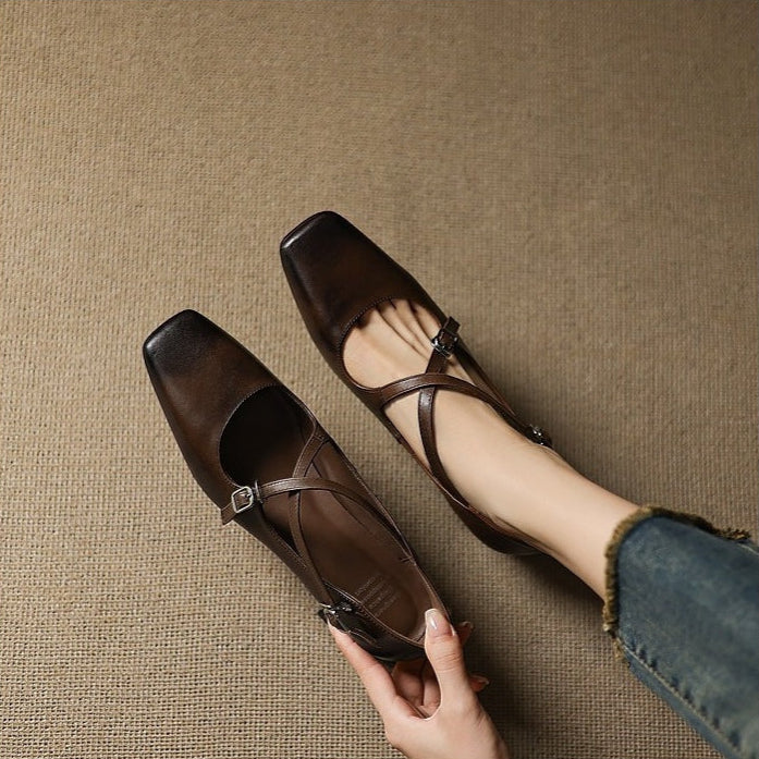 Authentic Leather Heels Ciora