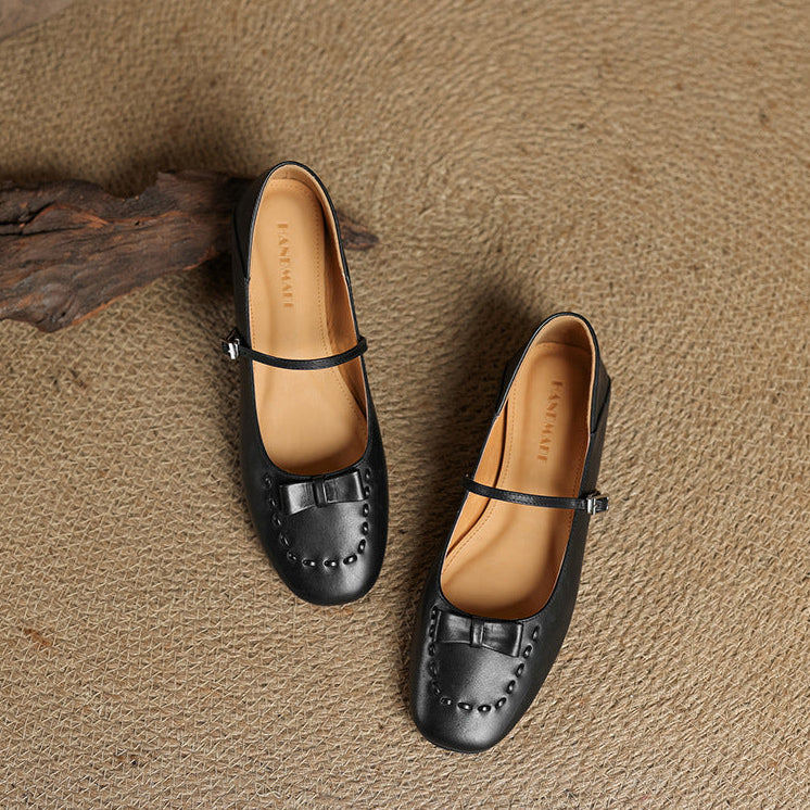 Leva Genuine Leather Flats