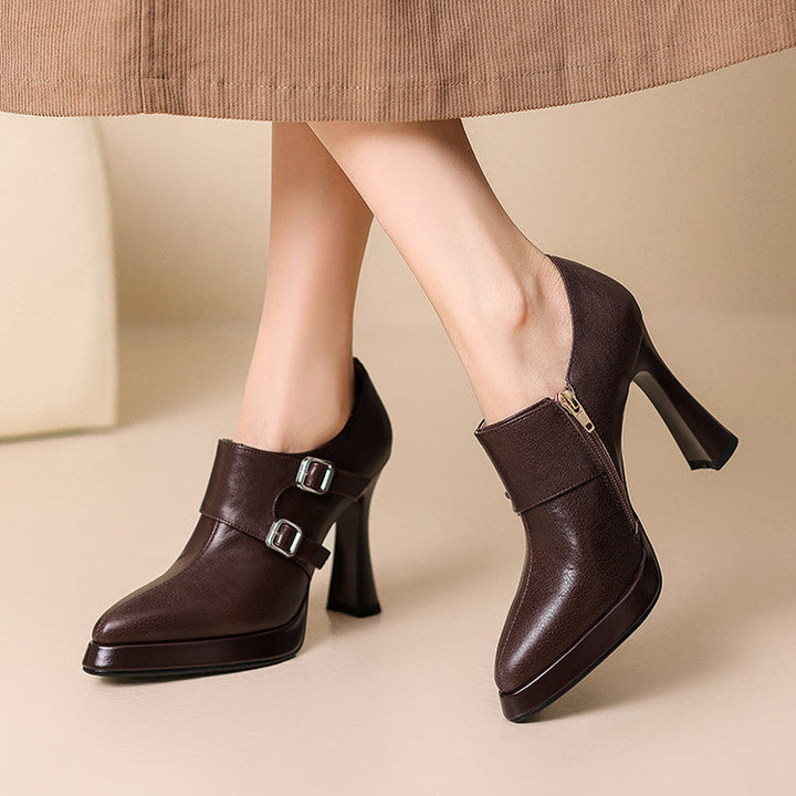 Authentic Leather Heels Nyrix