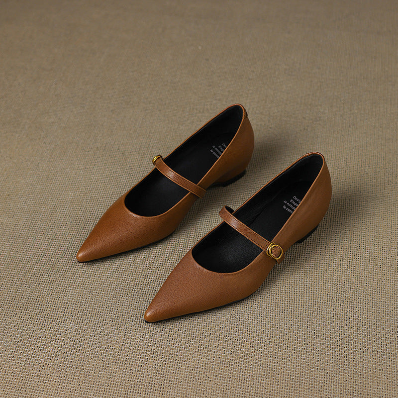Delia Leather Heels