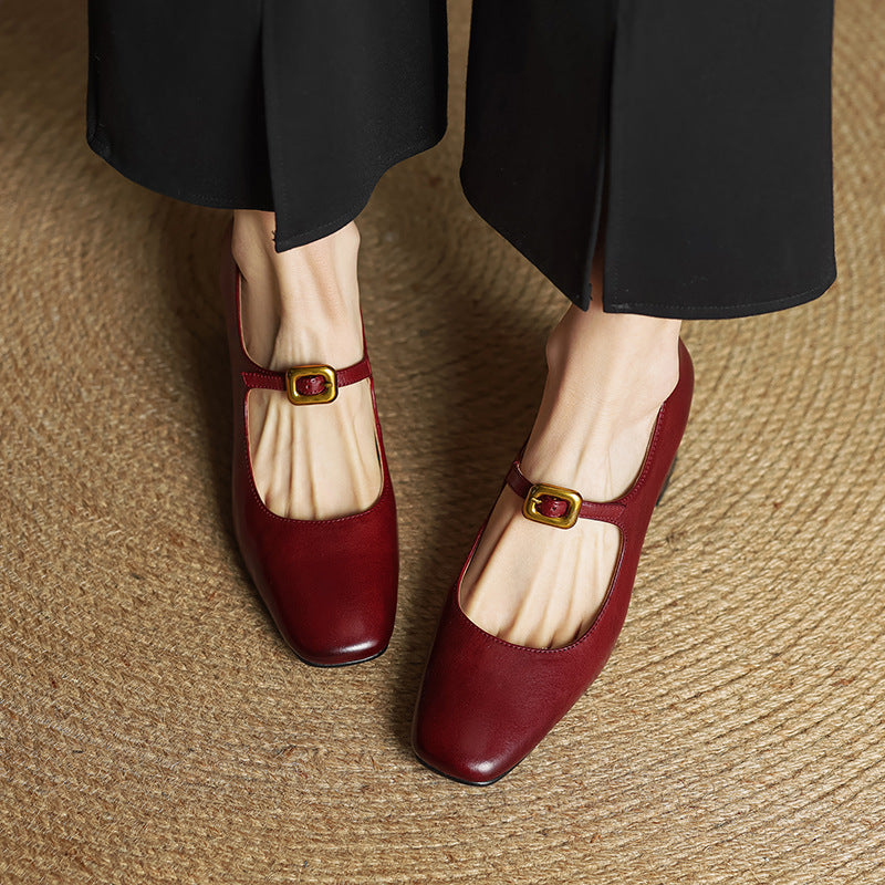 Authentic Leather Heels Olea