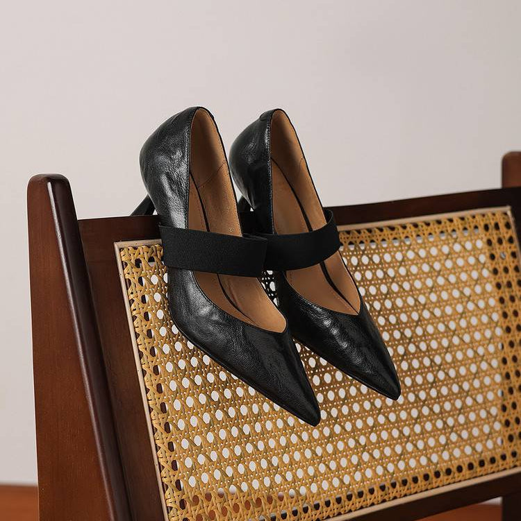 Authentic Leather Heels Cyra