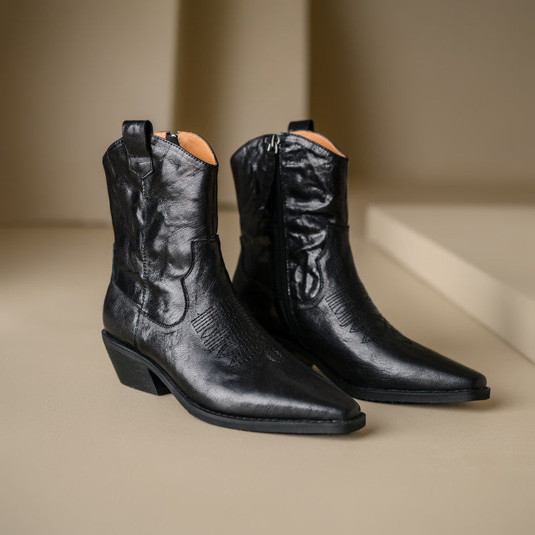 Dakota Genuine Leather Western Boots