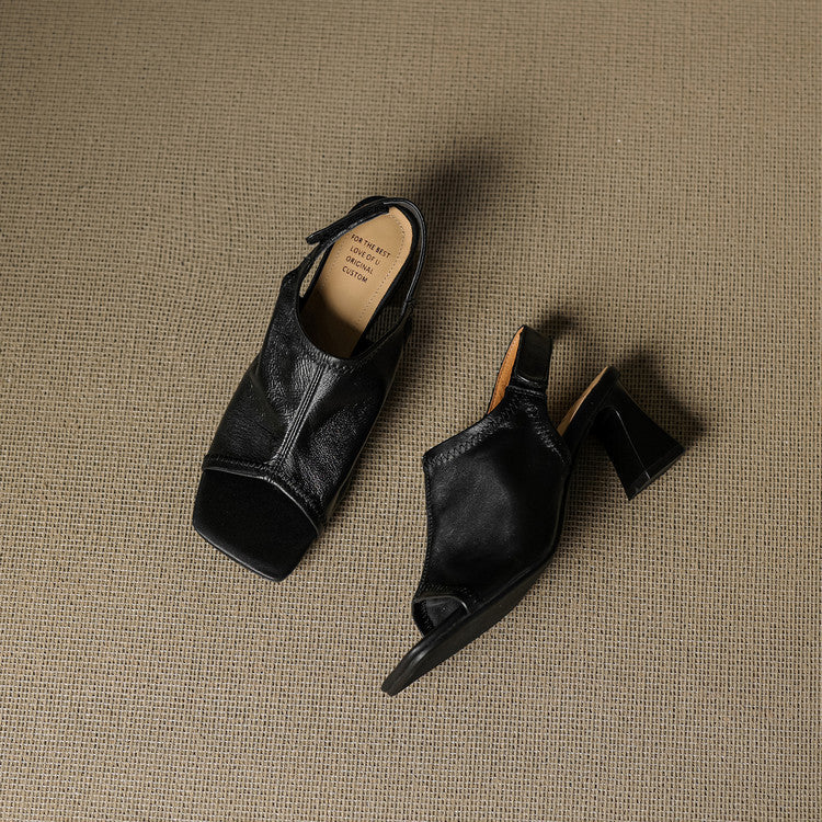 Authentic Leather Heels Velra