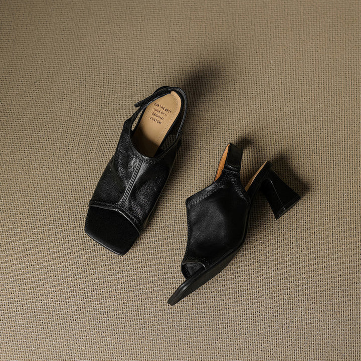 Authentic Leather Heels Velra