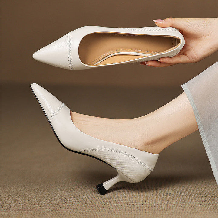 Elyra Authentic Leather Court Shoes