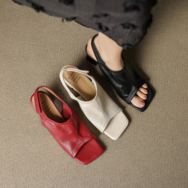 Authentic Leather Heels Velra
