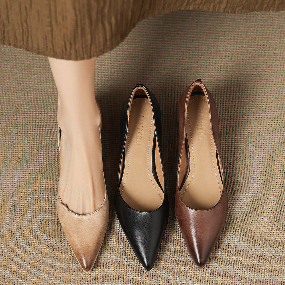 Authentic Leather Heels Elyia