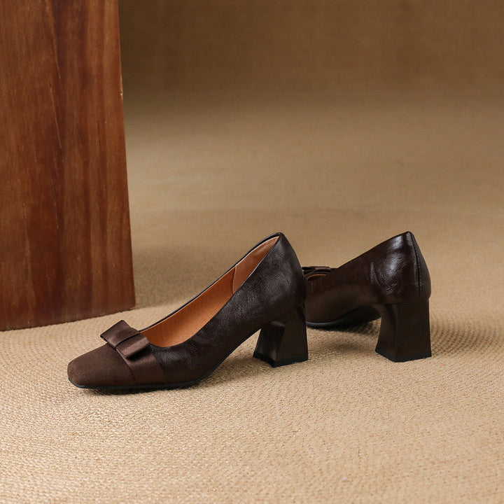 Blue Block Heels