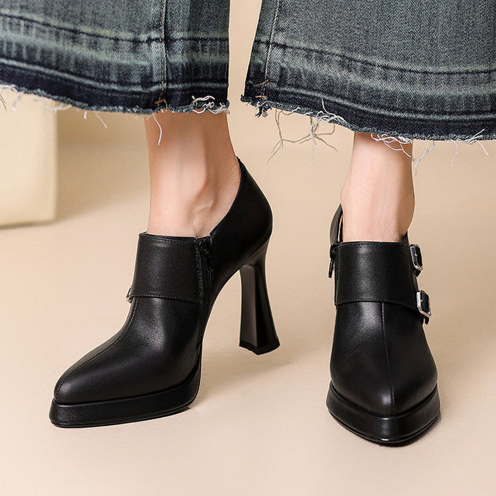 Authentic Leather Heels Nyrix