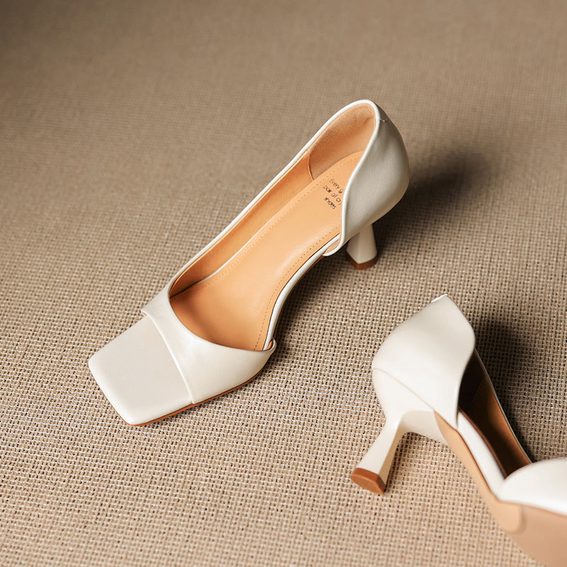 Authentic Leather Open Heels
