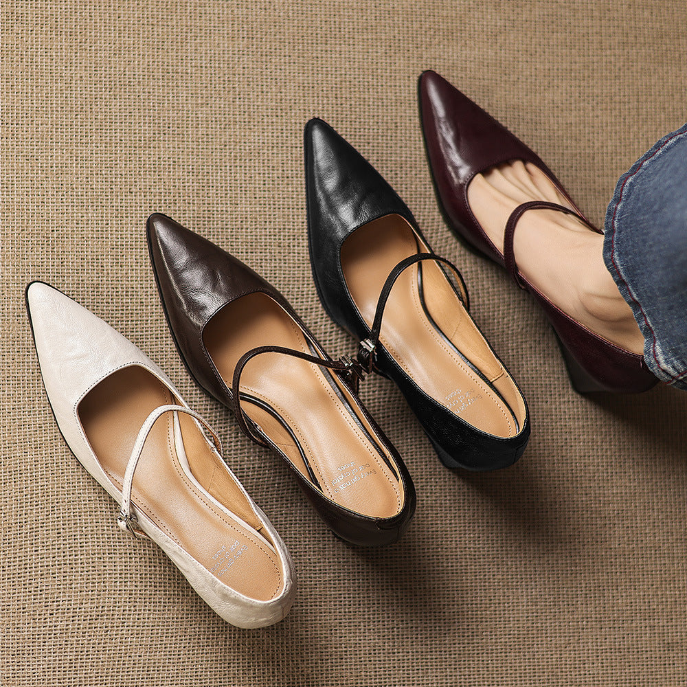 Orvia Genuine Leather Heels