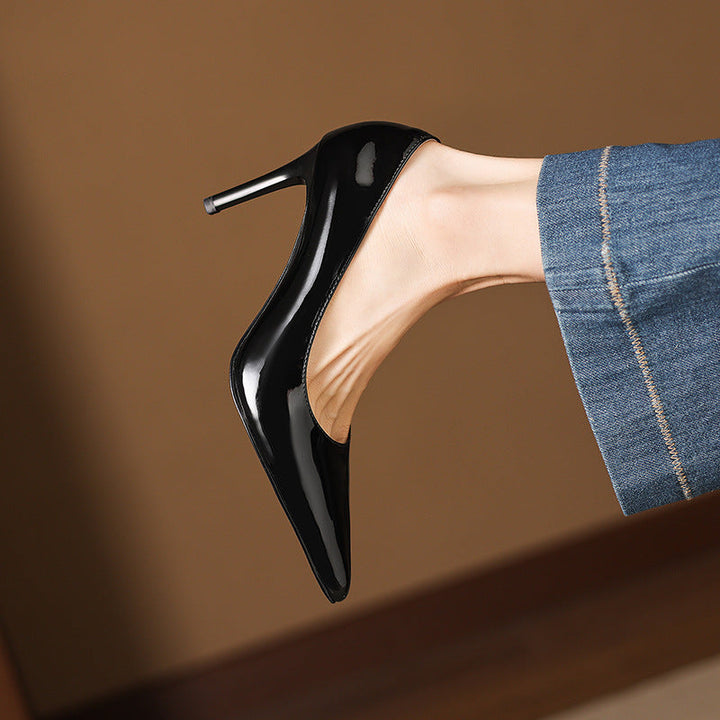 Authentic Leather Stiletto Heels Evron