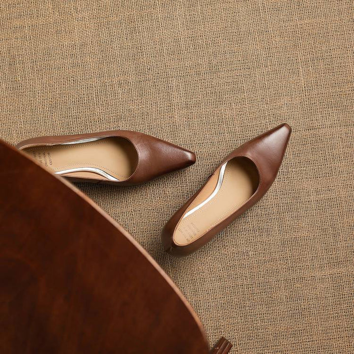 Zyla Genuine Leather Heels