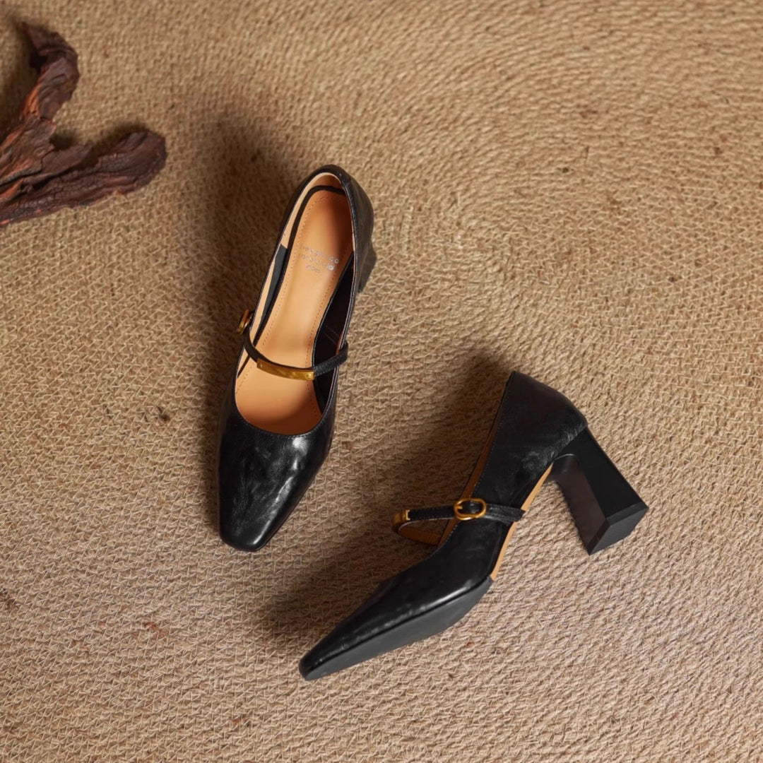 Authentic Leather Heels Auria