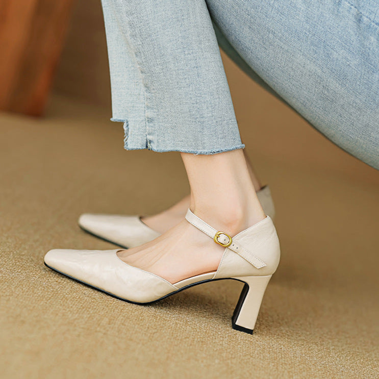 Genuine Leather Heels Amaris