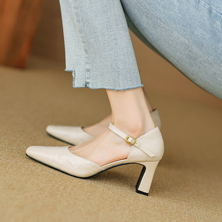 Genuine Leather Heels Amaris