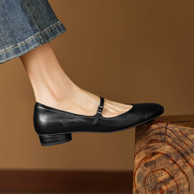 Seren Genuine Leather Flats