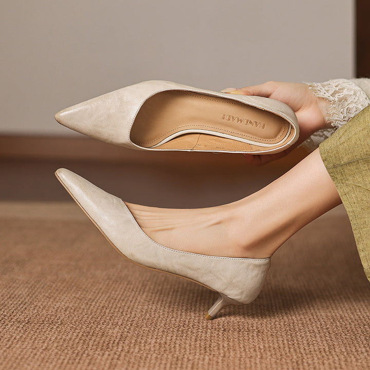 Authentic Leather Heels Relle