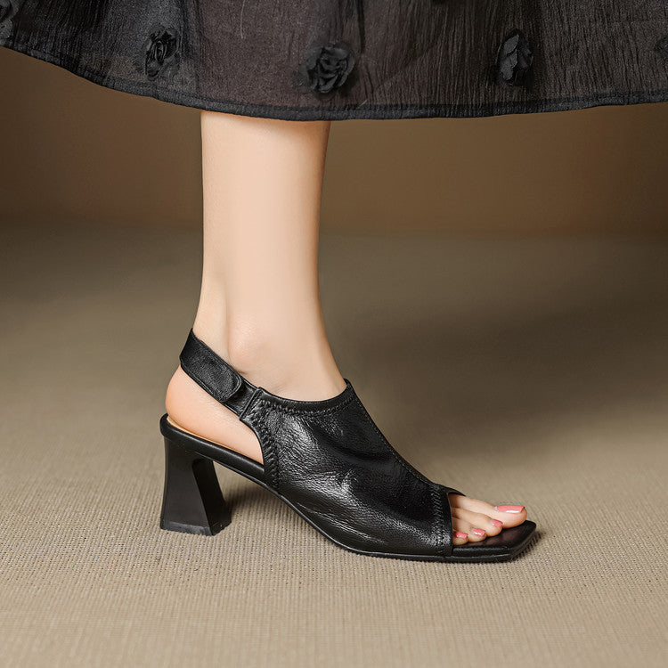 Authentic Leather Heels Velra
