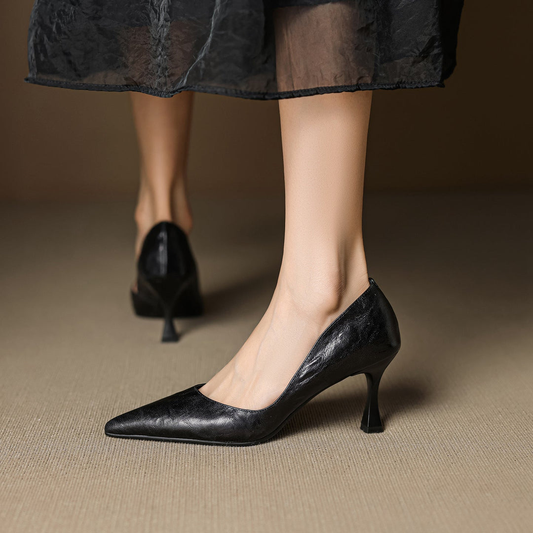 Authentic Leather Heels Viora