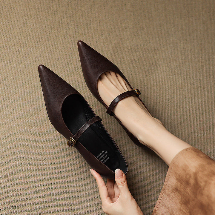 Delia Leather Heels