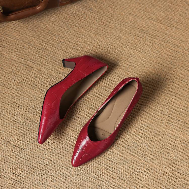 New Authentic Leather Heels