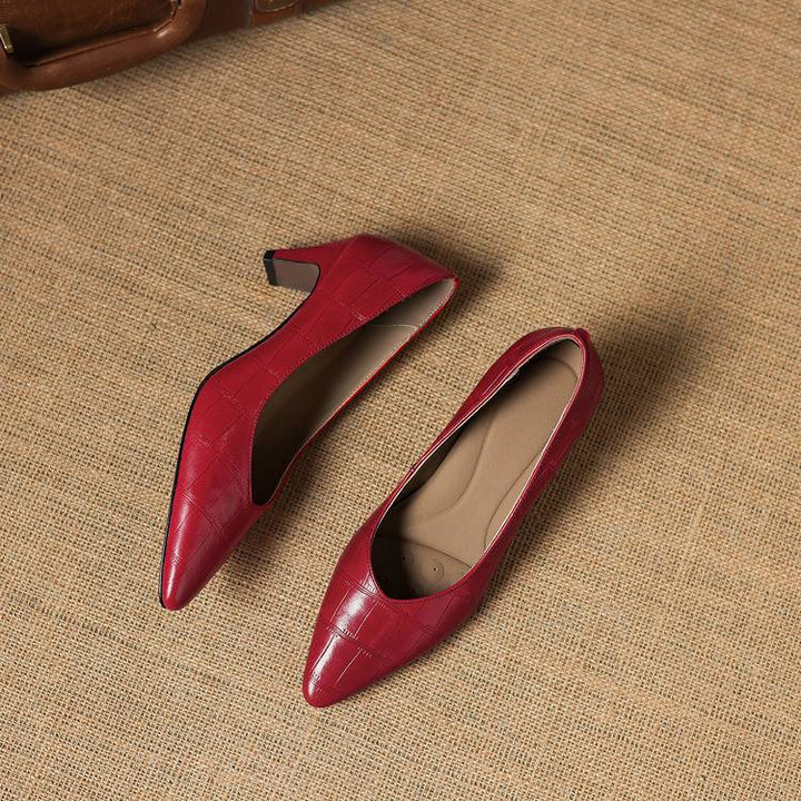 New Authentic Leather Heels