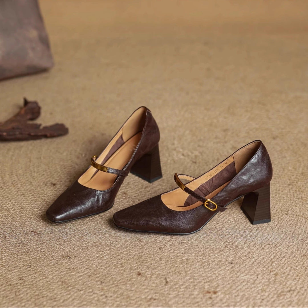 Authentic Leather Heels Auria
