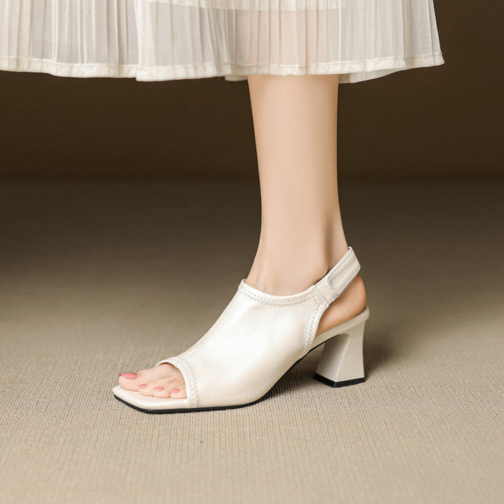 Authentic Leather Heels Velra