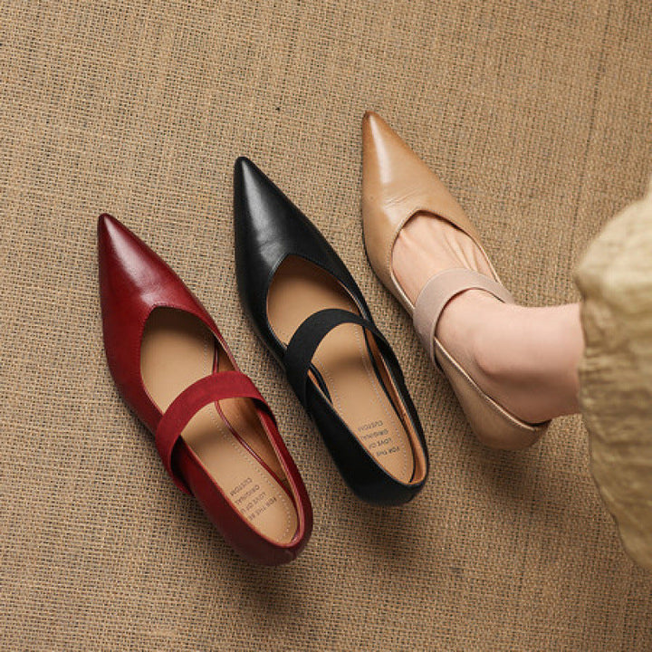 Authentic Leather Heels Tiera
