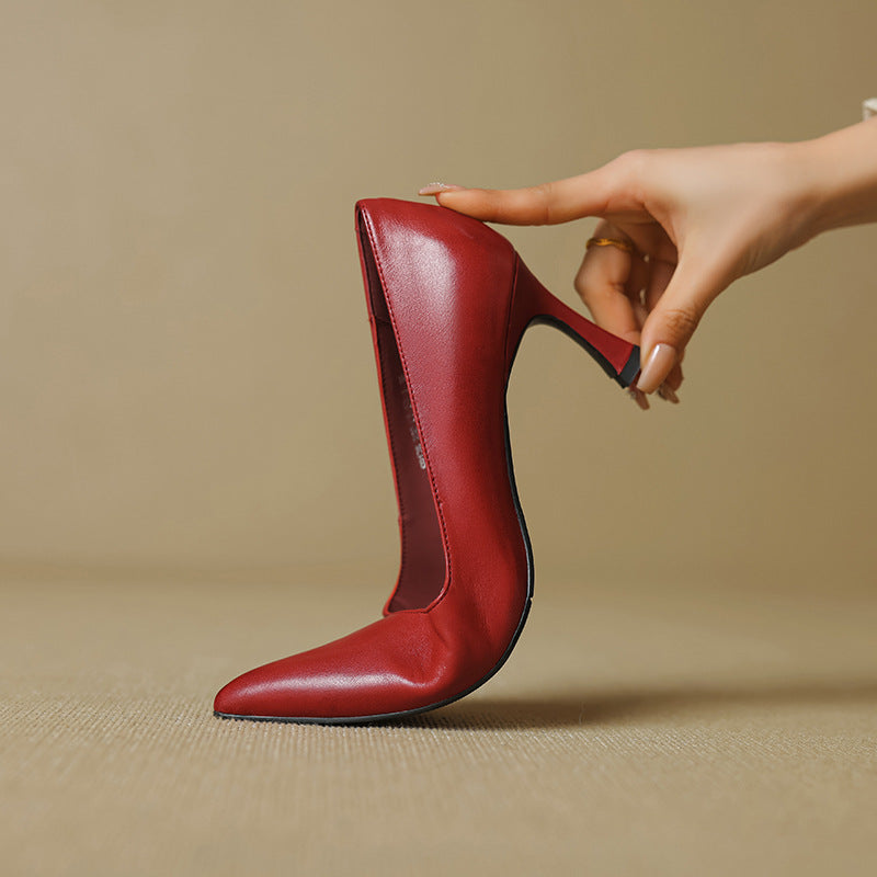 Authentic Leather Heels Noira