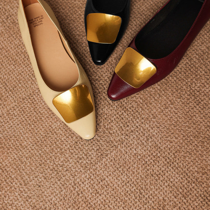 Relia Genuine Leather Flats