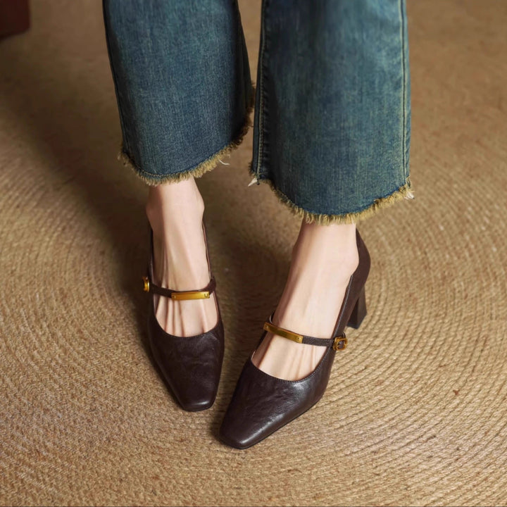 Authentic Leather Heels Auria