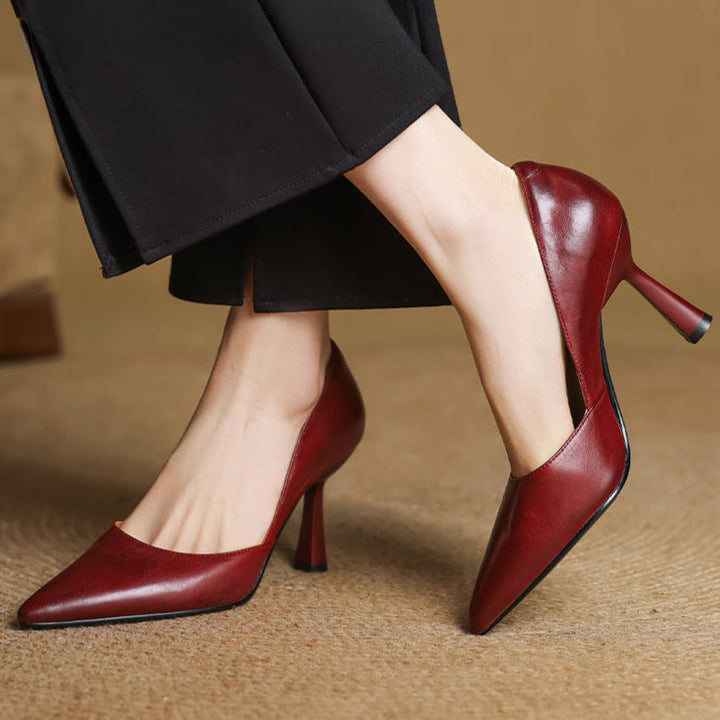 Authentic Leather Heels Liana
