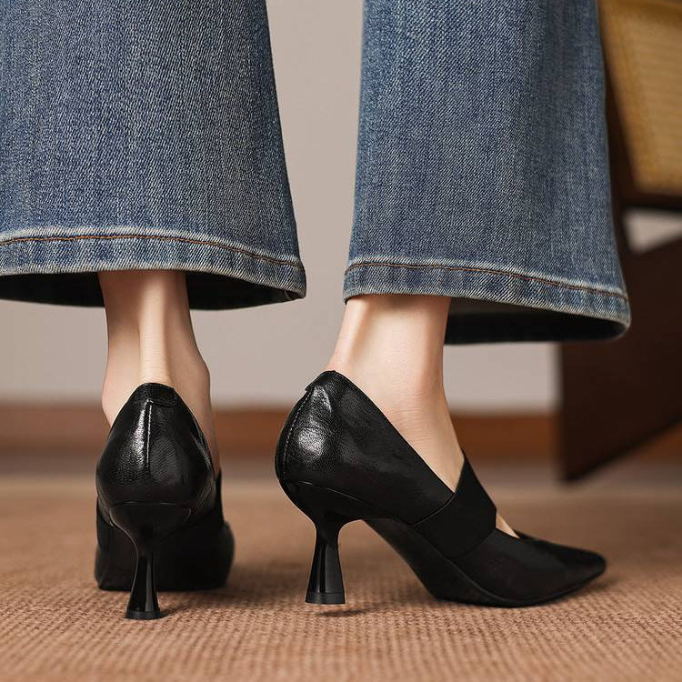 Authentic Leather Heels Cyra