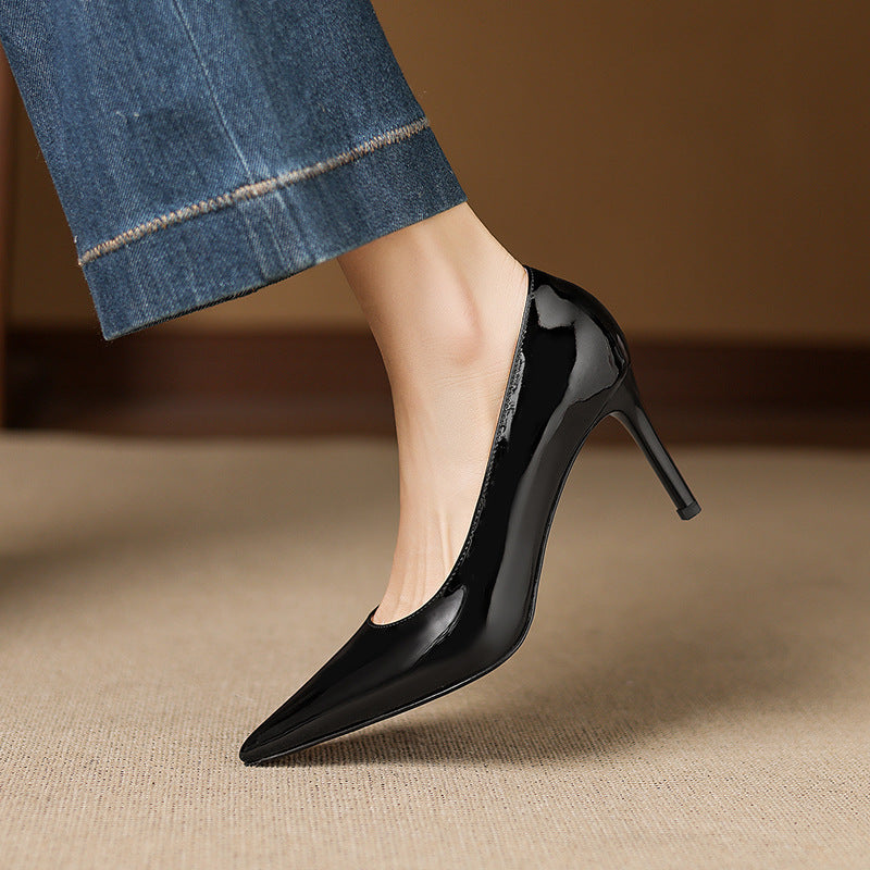 Authentic Leather Stiletto Heels Evron