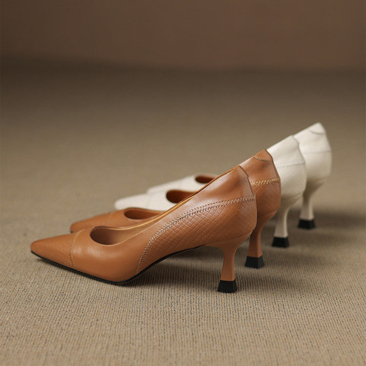 Elyra Authentic Leather Court Shoes