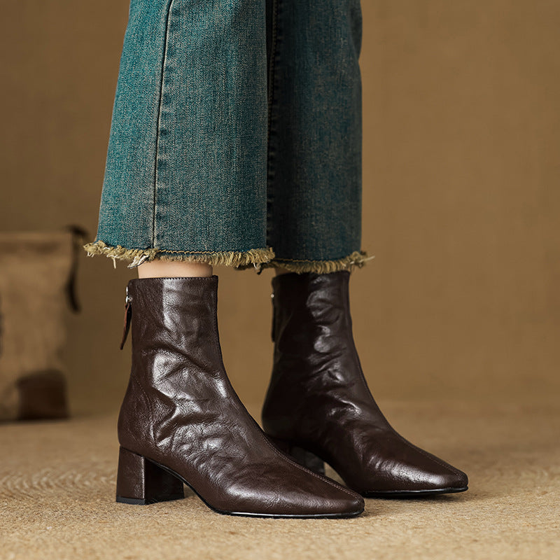 Authentic Leather Estel Ankle Boots
