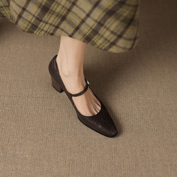 Authentic Leather Heels Veria