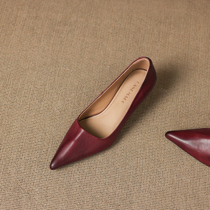 Authentic Leather Heels Revia