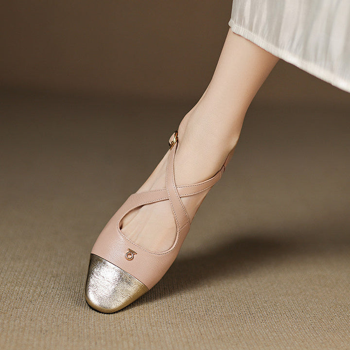 Elene Genuine Leather Mary-Jane Flats