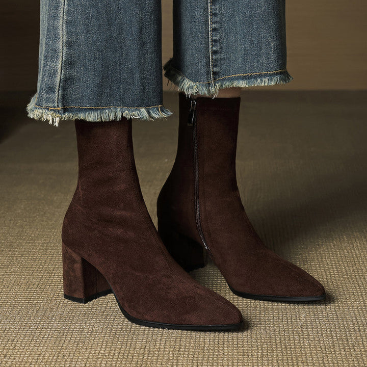 Authentic Suede Leather Ankle Boots