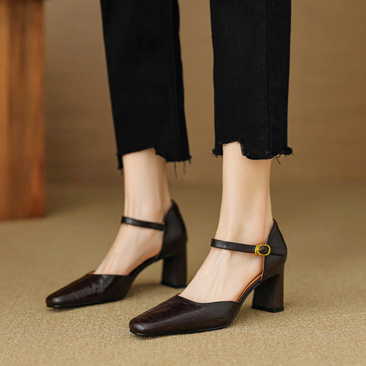 Genuine Leather Heels Amaris